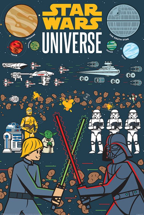 Pyramid Pp35017 Star Wars Universe Illustrated Affiche 61X91-5cm | Yourdecoration.fr