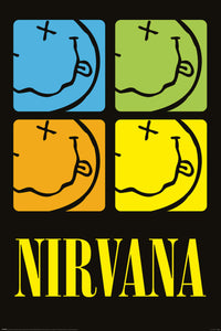 Pyramid Pp35032 Nirvana Smiley Squares Affiche 61X91-5cm | Yourdecoration.fr