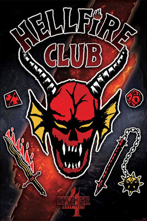 pyramid pp35197 stranger things 4 hellfire club emblem rift poster 61x91-5cm | Yourdecoration.fr
