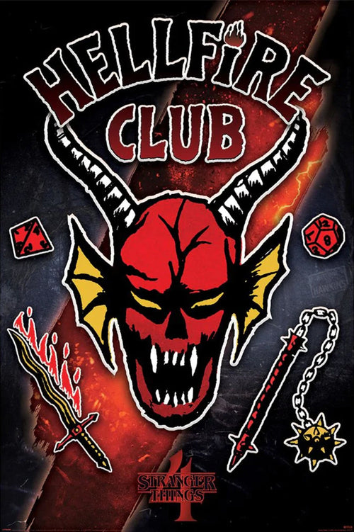 pyramid pp35197 stranger things 4 hellfire club emblem rift poster 61x91-5cm | Yourdecoration.fr