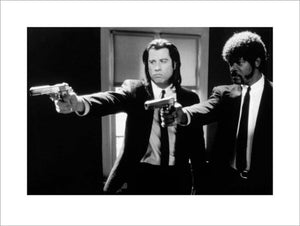 Pyramid Pulp Fiction Black and White Guns affiche art 60x80cm | Yourdecoration.fr