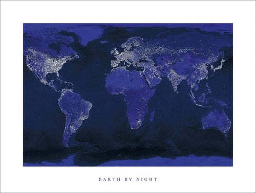 Pyramid Earth by Night affiche art 60x80cm | Yourdecoration.fr