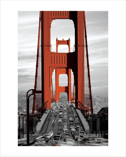 Pyramid Golden Gate Bridge San Francisco affiche art 40x50cm | Yourdecoration.fr