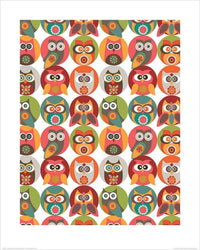 Pyramid Valentina Ramos Owls Family affiche art 40x50cm | Yourdecoration.fr
