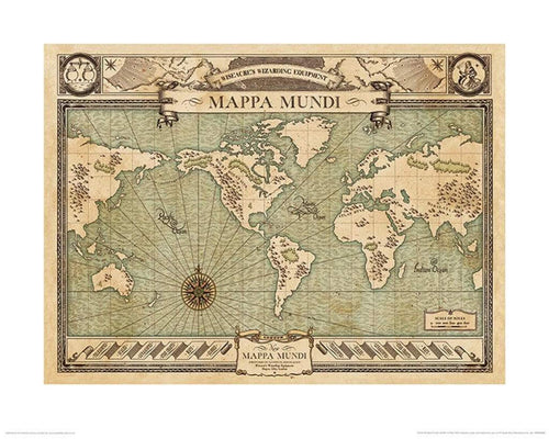 Pyramid Fantastic Beasts Mappa Mundi affiche art 40x50cm | Yourdecoration.fr