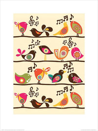 Pyramid Valentina Ramos Singing Birds affiche art 30x40cm | Yourdecoration.fr