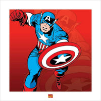 Pyramid Captain America Marvel Comics affiche art 40x40cm | Yourdecoration.fr