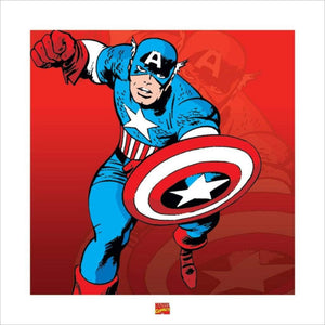 Pyramid Captain America Marvel Comics affiche art 40x40cm | Yourdecoration.fr