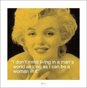 Pyramid Marilyn Monroe iQuote Mans World affiche art 40x40cm | Yourdecoration.fr