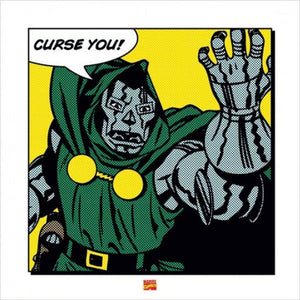 Pyramid Dr Doom Curse You affiche art 40x40cm | Yourdecoration.fr