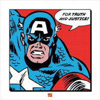 Pyramid Captain America For truth and justice affiche art 40x40cm | Yourdecoration.fr