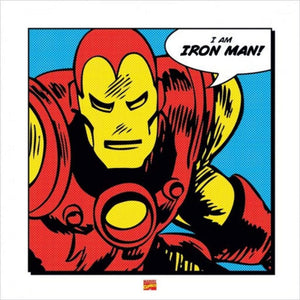 Pyramid Iron Man I Am affiche art 40x40cm | Yourdecoration.fr