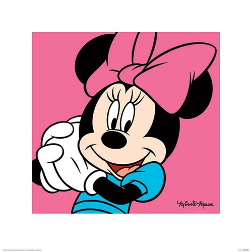 Pyramid Minnie Mouse Pink affiche art 40x40cm | Yourdecoration.fr