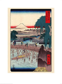 Pyramid Hiroshige Ichkoku Bridge in the Eastern Capital affiche art 60x80cm | Yourdecoration.fr