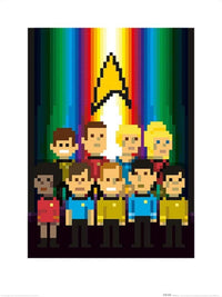 Pyramid Star Trek Trexels Original Crew affiche art 60x80cm | Yourdecoration.fr