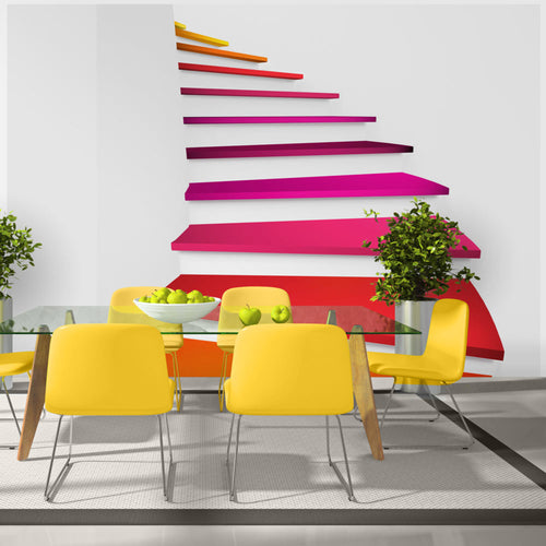 Papier Peint - Colorful Stairs - Intissé