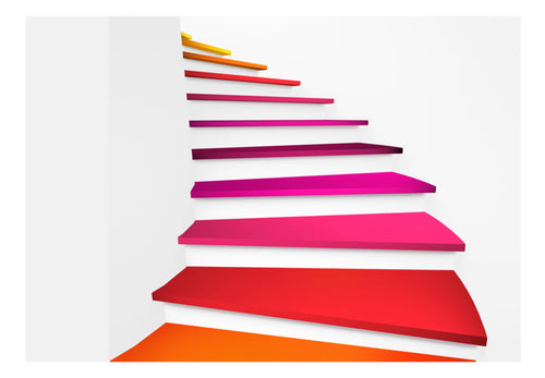 Papier Peint - Colorful Stairs - Intissé