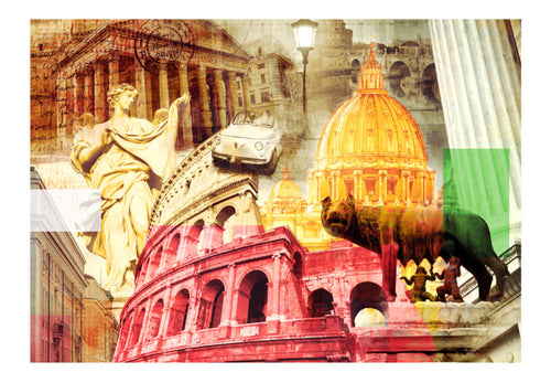 Papier Peint - Rome Collage - Intissé