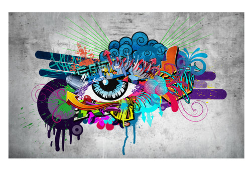 Papier Peint - Graffiti Eye - Intissé