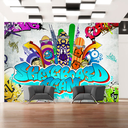 Papier Peint - Skateboard Team - Intissé