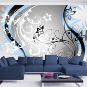 Papier Peint - Art-Flowers Blue - Intissé