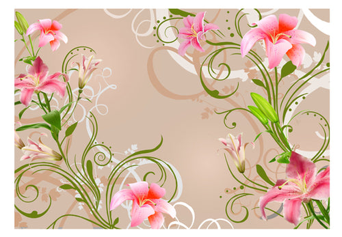Papier Peint - Subtle Beauty of the Lilies - Intissé