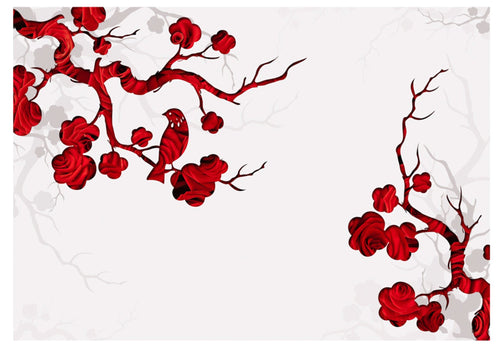 Papier Peint - Red Bush - Intissé