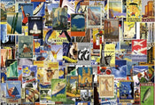 Wizard+Genius Vintage Travel Poster Papier Peint Intissé 384x260cm 8 bandes | Yourdecoration.fr