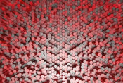 Wizard+Genius 3D Pentagons Red Papier Peint Intissé 384x260cm 8 bandes | Yourdecoration.fr