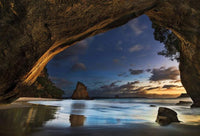 Wizard+Genius Cathedral Cove in New Zealand Papier Peint Intissé 384x260cm 8 bandes | Yourdecoration.fr