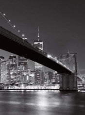Wizard+Genius Brooklyn Bridge NY Papier Peint Intissé 192x260cm 4 bandes | Yourdecoration.fr