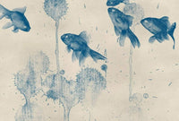 Wizard+Genius Blue Fish Papier Peint Intissé 384x260cm 8 bandes | Yourdecoration.fr