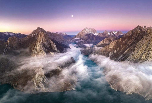 Wizard+Genius Over the Mountains Papier Peint Intissé 384x260cm 8 bandes | Yourdecoration.fr