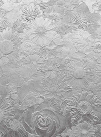 Wizard+Genius Silver Flowers Papier Peint Intissé 192x260cm 4 bandes | Yourdecoration.fr