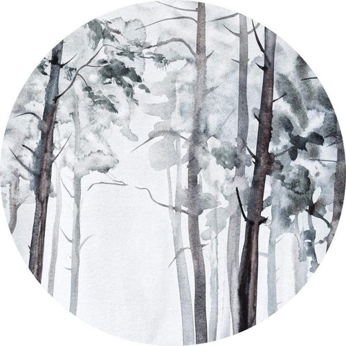 Wizard+Genius Watercolour Forest Papier Peint Intissé 140x140cm rond | Yourdecoration.fr