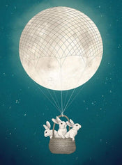 Wizard+Genius Moonbunnies Papier Peint Intissé 192x260cm 4 bandes | Yourdecoration.fr