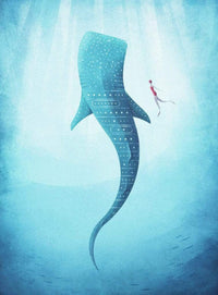 Wizard+Genius The Whale Shark Papier Peint Intissé 192x260cm 4 bandes | Yourdecoration.fr