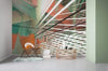 Komar Space Grid Autumn Papier Peint Intissé 400x250cm 4 bandes ambiance | Yourdecoration.fr