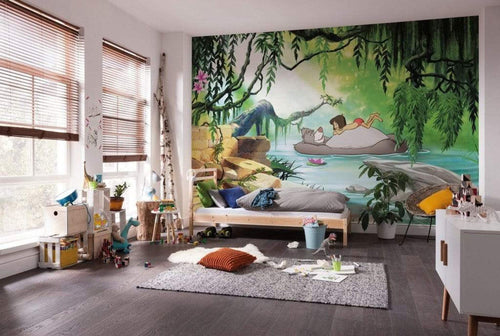 Komar Jungle Book Swimming with Baloo Papier Peint 368x254cm 8 pièces ambiance | Yourdecoration.fr