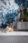 Komar Idyllic Indigo Intisse Papier Peint 200x250cm 2 bandes interieur | Yourdecoration.fr