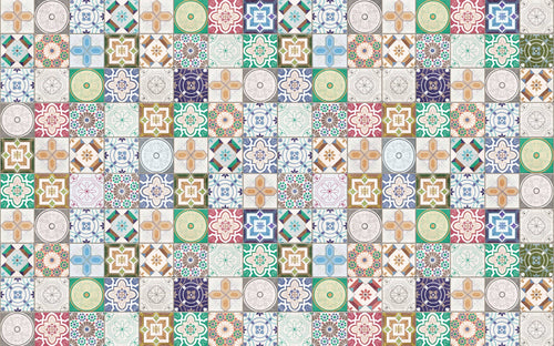 Komar Marrakech Mosaik Intisse Papier Peint 400x250cm 4 bandes | Yourdecoration.fr