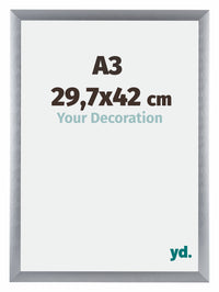 Tucson Aluminium Cadre Photo 29 7x42cm A3 Argent Brossé De Face Mesure | Yourdecoration.fr