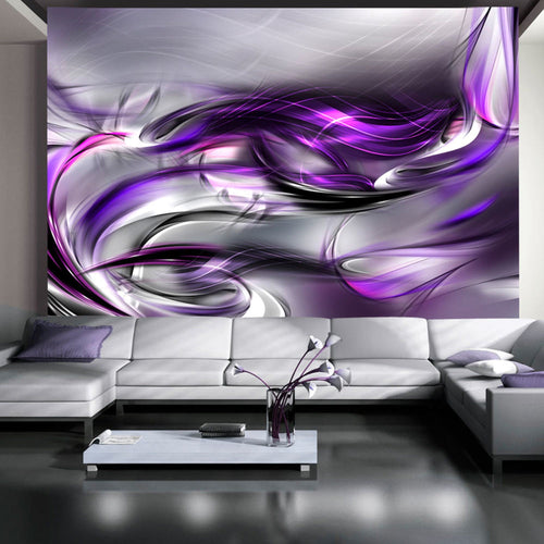 Papier Peint - Purple Swirls - Intissé