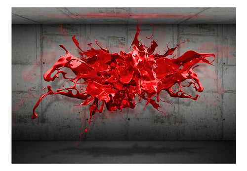 Papier Peint - Red Ink Blot - Intissé