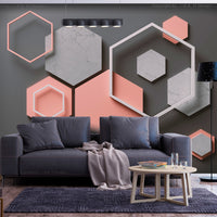 Papier Peint - Hexagon Plan - Intissé