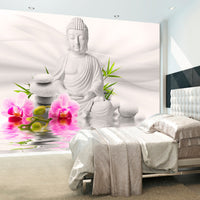 Papier Peint - Buddha and Orchids - Intissé