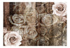 Papier Peint - Old Wood & Roses - Intissé