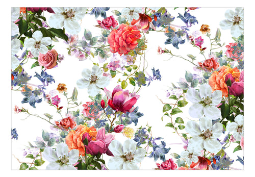 Papier Peint - Multi-Colored Bouquets - Intissé