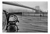 Papier Peint - A Foggy Day on the Brooklyn Bridge - Intissé