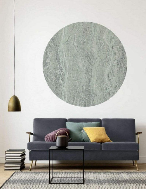 Komar Green Marble Papier Peint 125x125cm Rond ambiance | Yourdecoration.fr